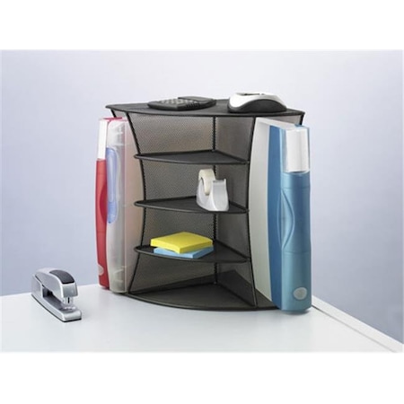 Betterbeds Onyx Mesh Desk Corner Organizer - Black BE124605